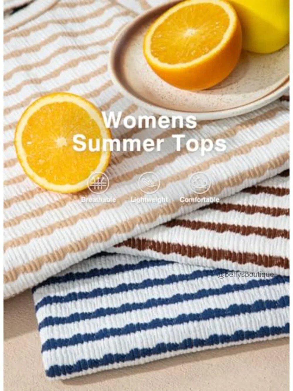 Oversized Striped Color Block Short Sleeve Crewneck Tee T-Shirt Women Casual